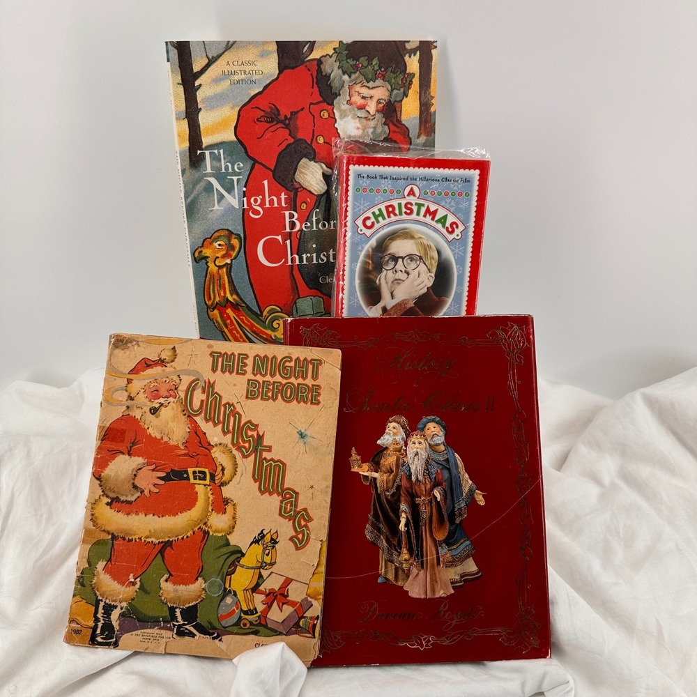Vintage Christmas Book Lot Night Before Christmas Christmas Story Duncan Royale